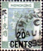 Hong Kong 1885 Queen Victoria Surcharged SG 48a Fine Used