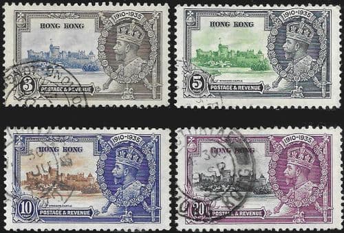Hong Kong 1935 King George V Silver Jubilee Set Fine Used