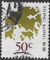 Hong Kong 1987 Map SG 554a Fine Used