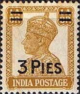 India 1946 King George VI Surcharged SG 282 Fine Mint