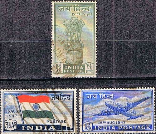 India 1947 Independence Set Fine Used