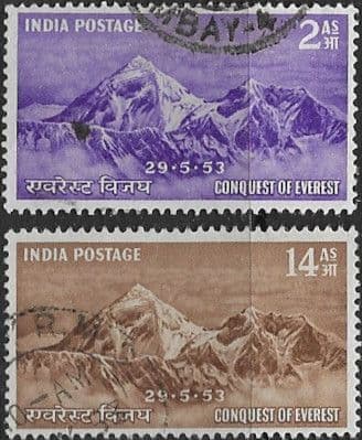 India 1953 Conquest of Mount Everest Set Fine Used