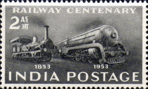 India 1953 SG 343 Centenary of Indian Railways Fine Mint