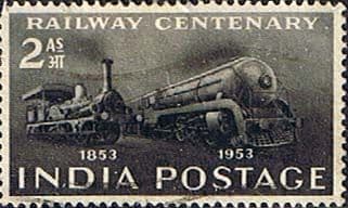 India 1953 SG 343 Centenary of Indian Railways Fine Used