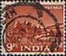 India 1955 Five Year Plan SG 356 Bullock-driven Well Fine Used