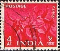 India 1955 Five Year Plan SG 360 Bullocks Fine Used