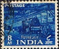 India 1955 Five Year Plan SG 362 Train Fine Used