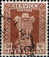 India 1957 Asokan Lion Capital Service SG O174 Fine Mint