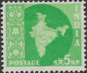 India 1957 Map SG 378 Fine Mint