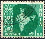 India 1958 Map SG 399 Fine Used