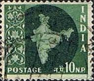 India 1958 Map SG 405 Fine Mint