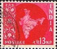 India 1958 Map SG 406 Fine Used