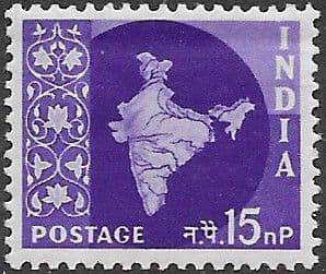 India 1958 Map SG 407 Fine Mint