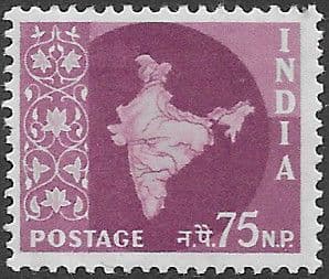 India 1958 Map SG 411 Fine Mint