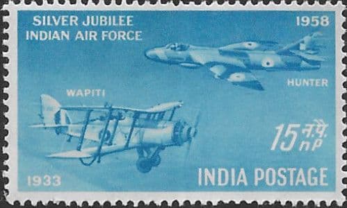 India 1958 Silver Jubilee of Indian Air Force SG 397 Fine Mint