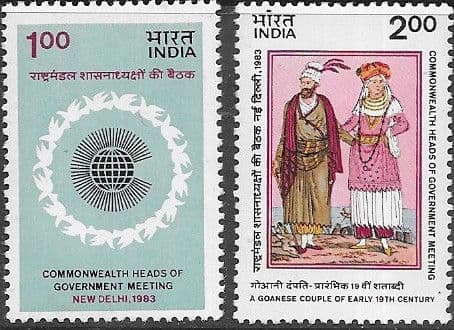 India 1983 Commonwealth Heads of Government Meeting SET Fine Mint