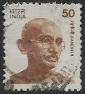 India 1983 Gandhi 50p SG 1073 Fine Used
