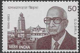 India 1984 90th Birth Anniversary of G. D. Birla SG 1126 Fine Mint
