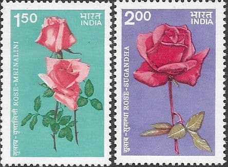 India 1984 Roses Set Fine Mint