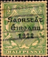 Ireland 1922 Eire Issue SG 52 George V Overprint Fine Used