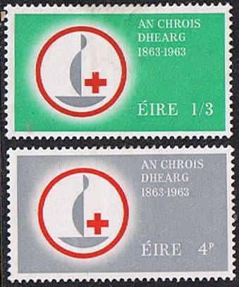Ireland Eire 1963 Red Cross Centenary Set Fine Mint