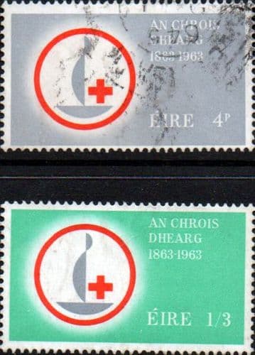 Ireland Eire 1963 Red Cross Centenary Set Fine Used