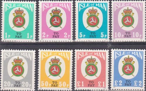 Isle of Man 1982 Postage Due Set Fine Mint