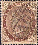 Jamaica 1860 Queen Victoria Head SG 6a Fine Used