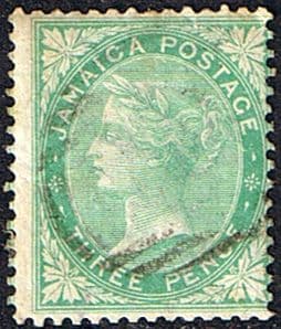 Jamaica 1870 Queen Victoria Head SG 10 Fine Used