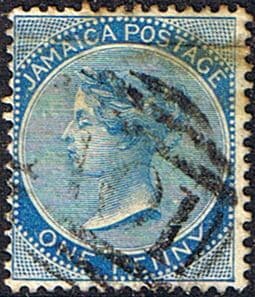 Jamaica 1870 Queen Victoria Head SG 8 Fine Used