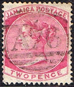 Jamaica 1870 Queen Victoria Head SG 9 Fine Used
