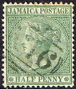 Jamaica 1883 Queen Victoria Head SG 16a Fine Used