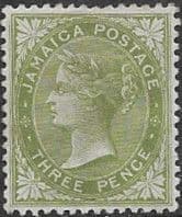 Jamaica 1883 Queen Victoria Head SG 21 Fine Mint