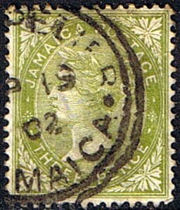 Jamaica 1883 Queen Victoria Head SG 21 Fine Used
