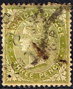 Jamaica 1883 Queen Victoria Head SG 21a Fine Used