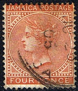 Jamaica 1883 Queen Victoria Head SG 22 Fine Used