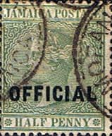 Jamaica 1890 Queen Victoria Official SG O3 Fine Used