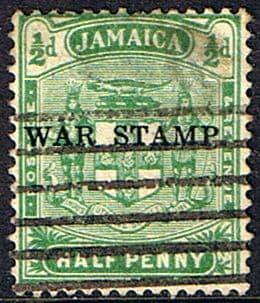 Jamaica 1916 War Tax Overprints SG 68 Fine Used