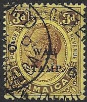 Jamaica 1916 War Tax Overprints SG 72 Fine Used