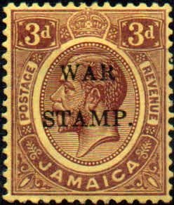 Jamaica 1917 War Tax Overprints SG 75 Fine Mint