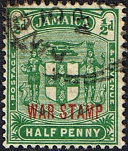 Jamaica 1919 War Tax Overprints SG 76 Fine Used