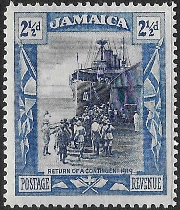 Jamaica 1921 SG  98a War Contingent Return Fine Mint