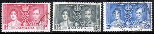 Jamaica 1937 King George VI Coronation Set Fine Used