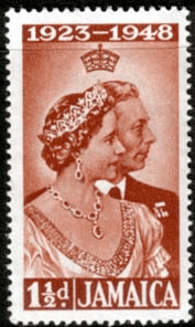 Jamaica 1948 King George VI Royal Silver Wedding SG 143 Fine Mint