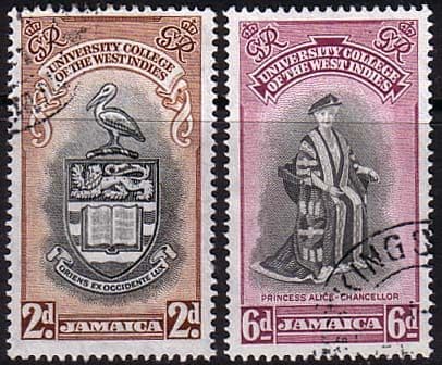Jamaica 1951 British West Indies University College Set Fine Used