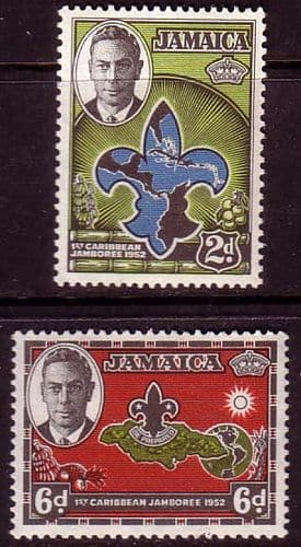 Jamaica 1952 Caribbean Scout Jamboree Set Fine Mint
