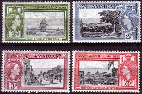 Jamaica 1955 Tercentenary Set Fine Mint
