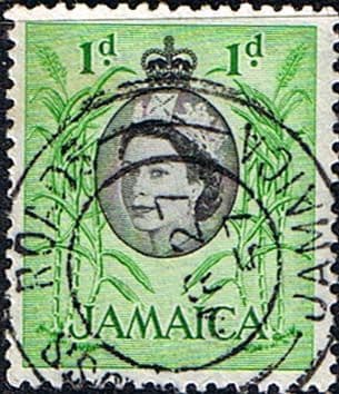 Jamaica 1956 SG 160 Queen Elizabeth and Sugar Cane Fine Used