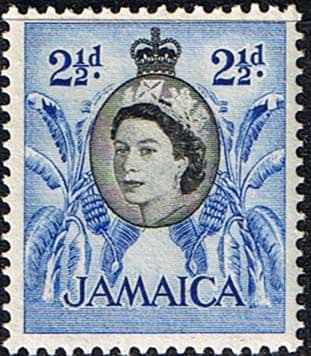 Jamaica 1956 SG 162 Queen Elizabeth and Bananas Fine Mint