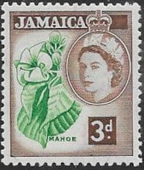 Jamaica 1956 SG 163 Queen Elizabeth and Mahoe Fine Mint